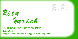 rita harich business card